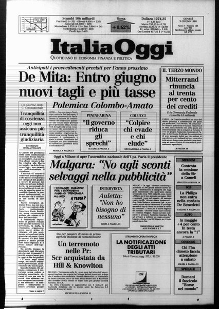 Italia oggi : quotidiano di economia finanza e politica